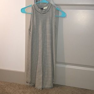 Black and White Striped Shift Dress